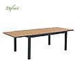 Table de Repas Extensible en WPC pour Terrasse avec Structure en Aluminium Thermolaqué en Gros - 11D10J