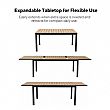 Table de Repas Extensible en WPC pour Terrasse avec Structure en Aluminium Thermolaqué en Gros - 11D10J