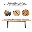 Table de Repas Extensible en WPC pour Terrasse avec Structure en Aluminium Thermolaqué en Gros - 11D10J