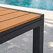 Table de Repas Extensible en WPC pour Terrasse avec Structure en Aluminium Thermolaqué en Gros - 11D10J