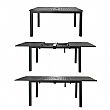 Table de jardin extensible à plateau papillon en aluminium avec trou pour parasol - 11D26B