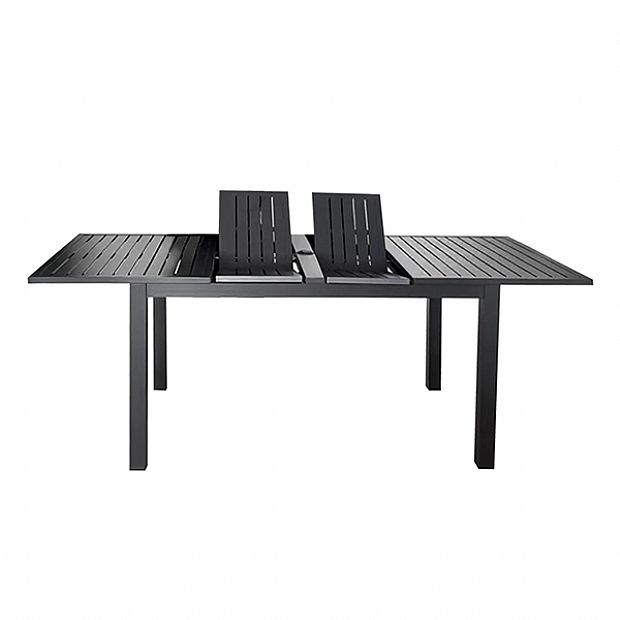 Table de jardin extensible à plateau papillon en aluminium avec trou pour parasol - 11D26B
