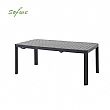 Table de jardin rectangulaire en aluminium extensible à plateau à lattes, pour l'extérieur, en gros - 11D26C
