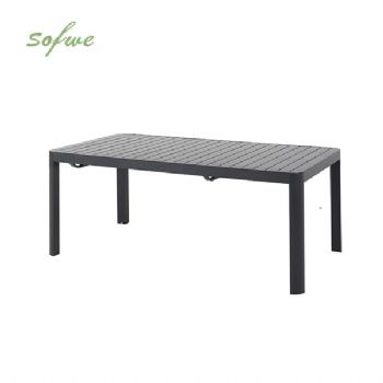 Table de jardin rectangulaire en aluminium extensible à...