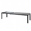 Table de jardin rectangulaire en aluminium extensible à plateau à lattes, pour l'extérieur, en gros - 11D26C