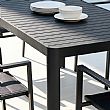 Table de jardin rectangulaire en aluminium extensible à plateau à lattes, pour l'extérieur, en gros - 11D26C