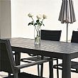 Table de jardin rectangulaire en aluminium extensible à plateau à lattes, pour l'extérieur, en gros - 11D26C