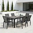 Table de jardin rectangulaire en aluminium extensible à plateau à lattes, pour l'extérieur, en gros - 11D26C