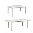 Table de salle à manger extensible en aluminium blanc pour 6-8 personnes - 11D26D