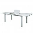 Table de salle à manger extensible en aluminium blanc pour 6-8 personnes - 11D26D