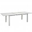 Table de salle à manger extensible en aluminium blanc pour 6-8 personnes - 11D26D