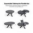HF Patios Table Ronde Extensible en Aluminium pour Extérieur avec Rallonge Papillon | Vente en Gros - 11D26L
