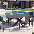 HF Patios Table Ronde Extensible en Aluminium pour Extérieur avec Rallonge Papillon | Vente en Gros - 11D26L