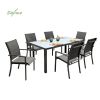 Ensemble de salle à manger d'extérieur 7 pièces en aluminium gris - 11D01A