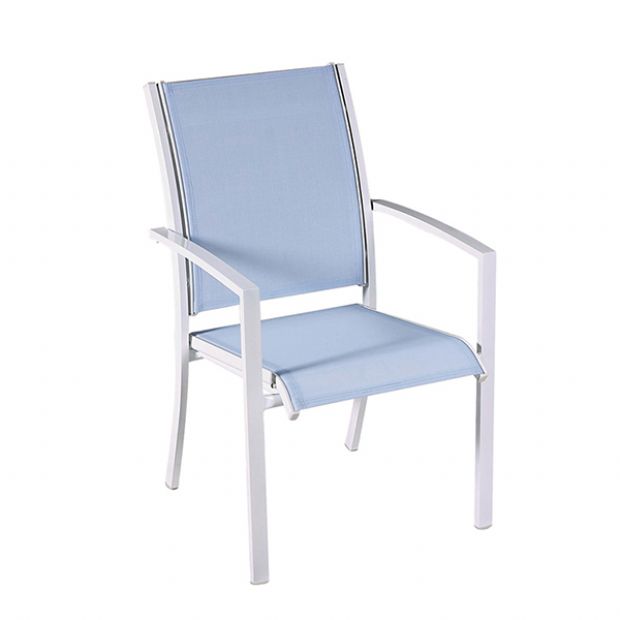 Ensemble de salle à manger d'extérieur 7 pièces en aluminium gris - 11D01A
