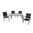 Ensemble de salle à manger d'extérieur 7 pièces en aluminium gris - 11D01A