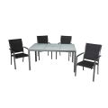 Ensemble de salle à manger d'extérieur 7 pièces en aluminium gris - 11D01A