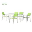 Ensemble de salle à manger d'extérieur 6 pièces en aluminium vert - 11D01D
