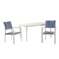 Ensemble de salle à manger d'extérieur 6 pièces en aluminium bleu - 11D01E