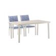 Ensemble de salle à manger d'extérieur 6 pièces en aluminium bleu - 11D01E