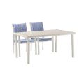 Ensemble de salle à manger d'extérieur 6 pièces en aluminium bleu - 11D01E