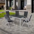 Table et chaises de jardin en aluminium toutes saisons - 11D01F