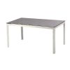 Ensemble de table à manger d'extérieur pour 6 personnes avec plateau en verre - 11D01G