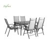 Ensemble table et chaises de jardin en textilène 7 pièces - 11D01H