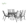 Ensemble table et chaises de jardin en textilène 7 pièces - 11D01H