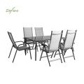 Ensemble table et chaises de jardin en textilène 7 pièces - 11D01H