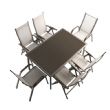 Ensemble table et chaises de jardin en textilène 7 pièces - 11D01H