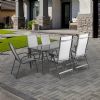 Ensemble table et chaises de jardin en textilène 7 pièces - 11D01H
