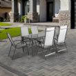 Ensemble table et chaises de jardin en textilène 7 pièces - 11D01H