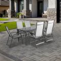 Ensemble table et chaises de jardin en textilène 7 pièces - 11D01H