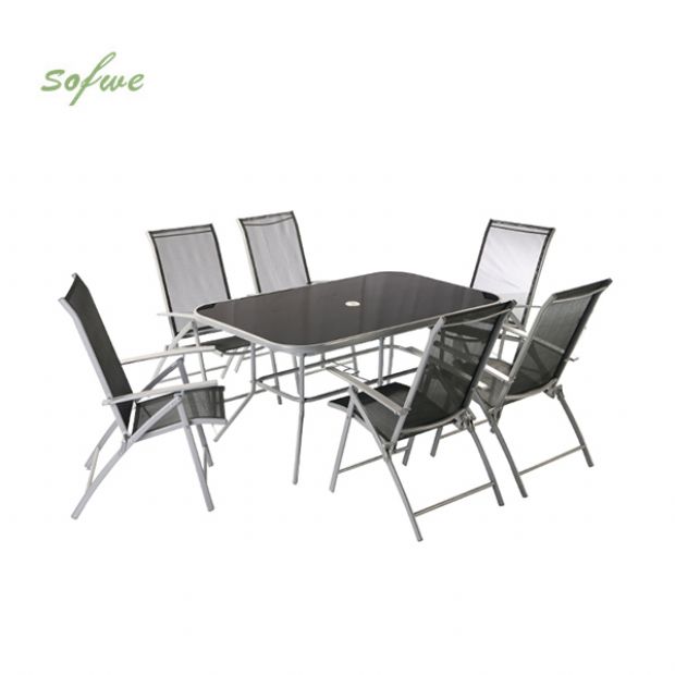 Ensemble de salle à manger de jardin d'extérieur tendance - 11D01I