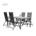 Ensemble de 5 meubles de salle à manger de jardin en aluminium - 11D01L