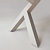 Table à manger rectangulaire d'extérieur en alliage d'aluminium pour 6 personnes, avec plateau en PS imitation bois - 11D26A