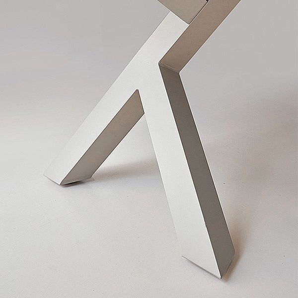 Table à manger rectangulaire d'extérieur en alliage d'aluminium pour 6 personnes, avec plateau en PS imitation bois - 11D26A