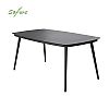 Table de jardin d'extérieur avec plateau en verre imprimé de 5 mm - 11D26E