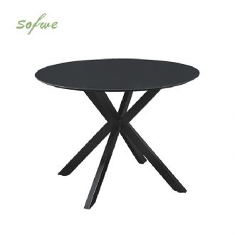 Table de salle à manger d'extérieur ronde avec plateau en...