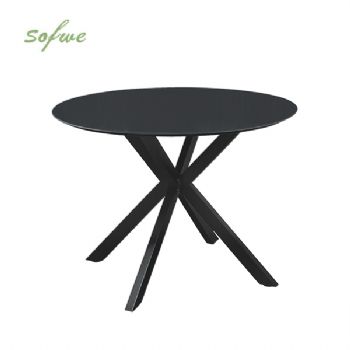 Table de salle à manger d'extérieur ronde avec plateau en...