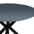 Table de salle à manger d'extérieur ronde avec plateau en verre dépoli imprimé de 5 mm - 11D26F