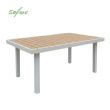 Table de jardin rectangulaire d'extérieur avec plateau en WPC à transfert thermique - 11D26G