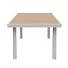Table de jardin rectangulaire d'extérieur avec plateau en WPC à transfert thermique - 11D26G