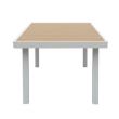 Table de jardin rectangulaire d'extérieur avec plateau en WPC à transfert thermique - 11D26G