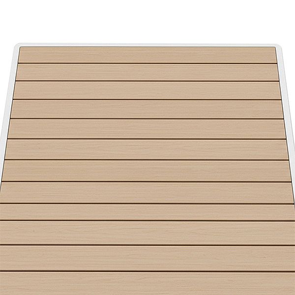 Table de jardin rectangulaire d'extérieur avec plateau en WPC à transfert thermique - 11D26G