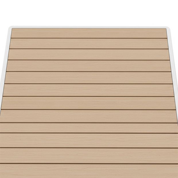 Table de jardin rectangulaire d'extérieur avec plateau en WPC à transfert thermique - 11D26G