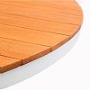 Table à manger d'extérieur ronde avec plateau en composite bois-plastique, idéale pour les terrasses et les jardins - 11D26H