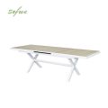 Table de salle à manger extensible en aluminium pour jardin et terrasse - 11D04Z