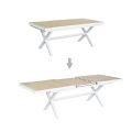 Table de salle à manger extensible en aluminium pour jardin et terrasse - 11D04Z